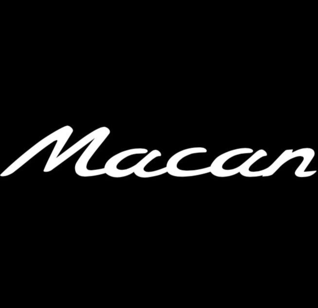 PORSCHE MACAN LOGO PROJECTOT LIGHTS Nr.88 (quantità 1 = 2 pellicole logo / 2 luci porta) 