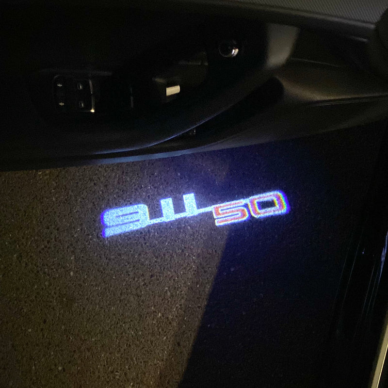 PORSCHE 911 LOGO PROJECTOT LIGHTS Nr.46 (quantità 1 = 2 pellicole logo / 2 luci porta) 