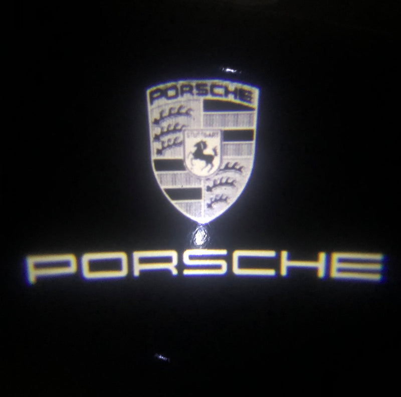 PORSCHE Original  LOGO PROJECTOT LIGHTS Nr.07 (quantity  1 =  2 Logo Film /  2 door lights)