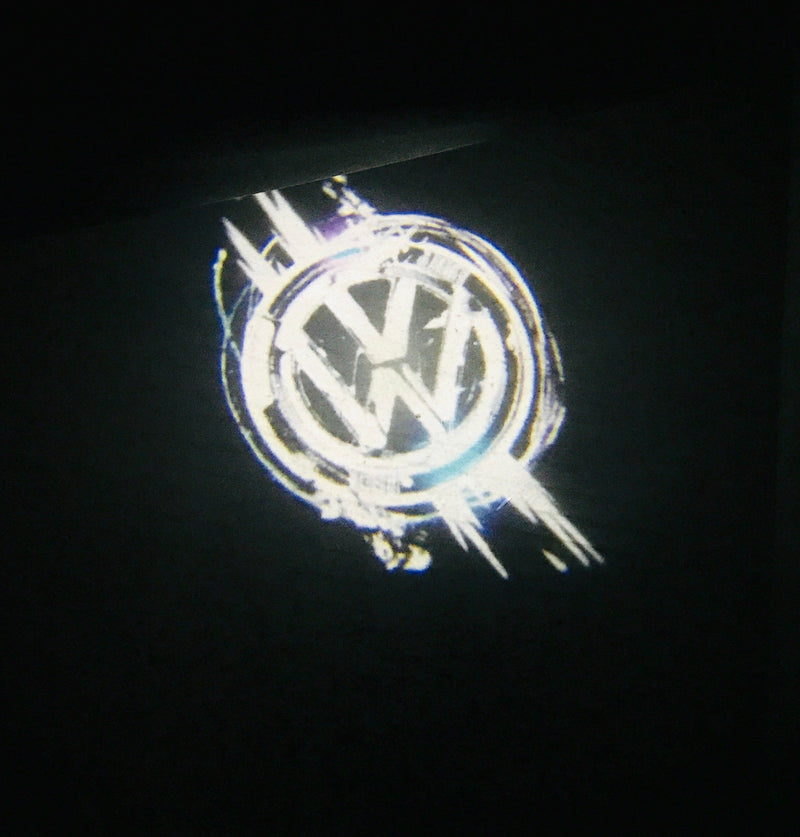 Volkswagen Luci porta Logo originale n. 146 (quantità 1 = 2 pellicole logo / 2 luci porta） 