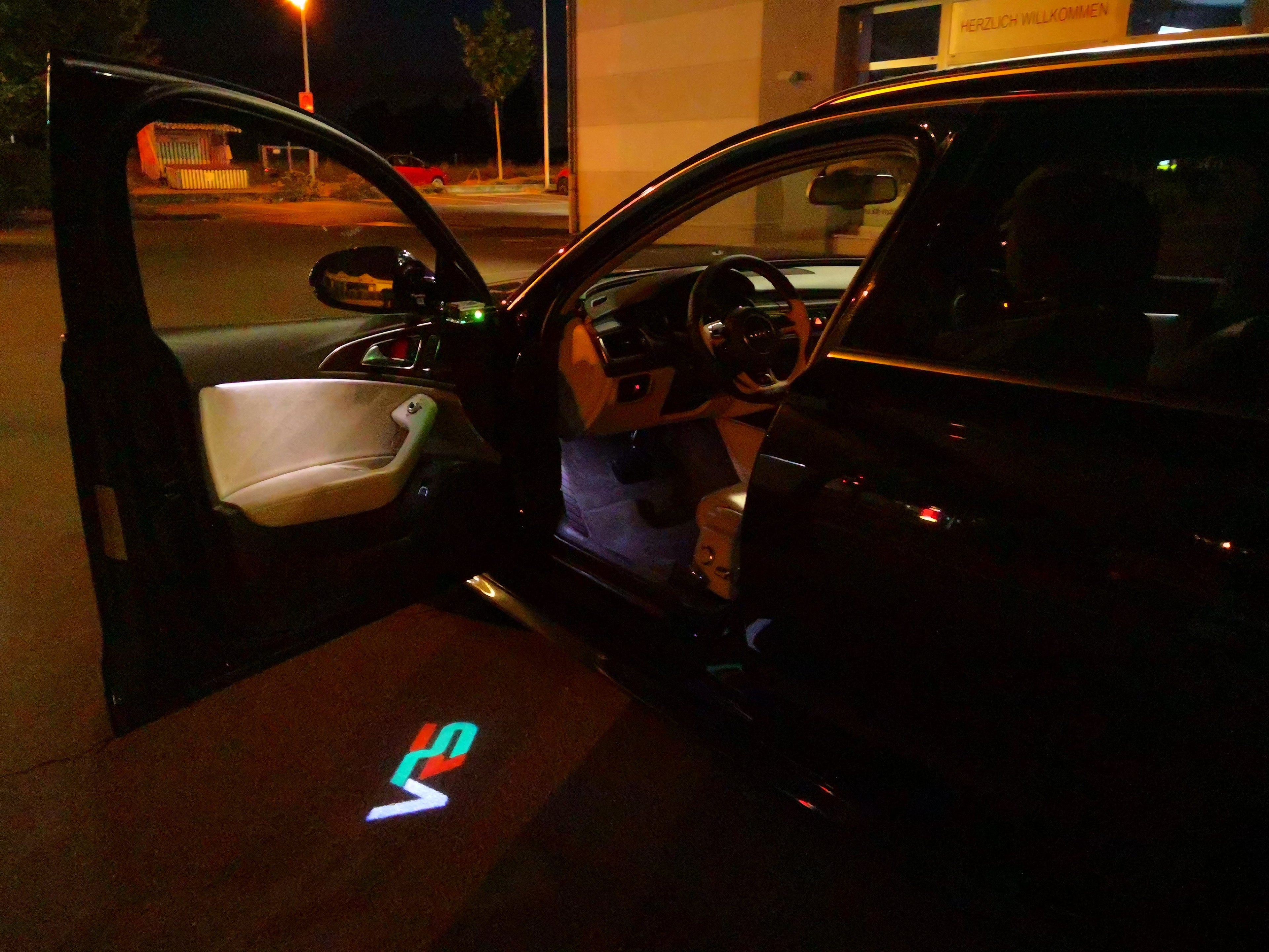 SKODA VRS LOGO PROJECTOT LIGHTS Nr.26 (quantity  1 =  2 Logo Film /  2 door lights)