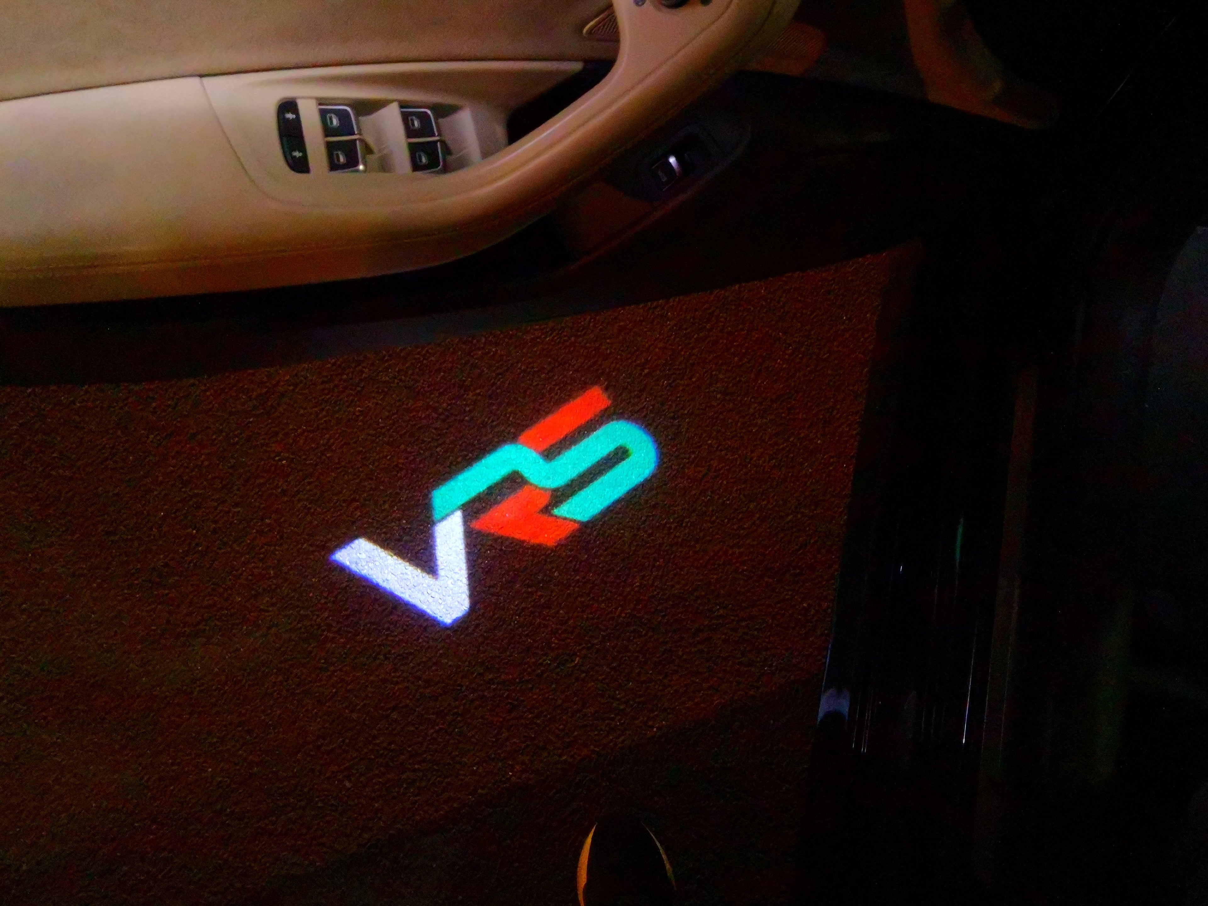 SKODA VRS LOGO PROJECTOT LIGHTS Nr.26 (quantity  1 =  2 Logo Film /  2 door lights)