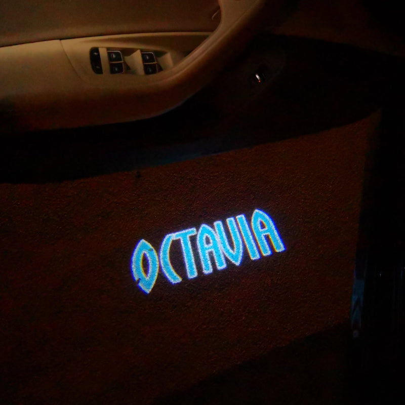 SKODA OCTAVIA LOGO PROJECTOT LIGHTS Nr.103 (quantity  1 =  2 Logo Film /  2 door lights)