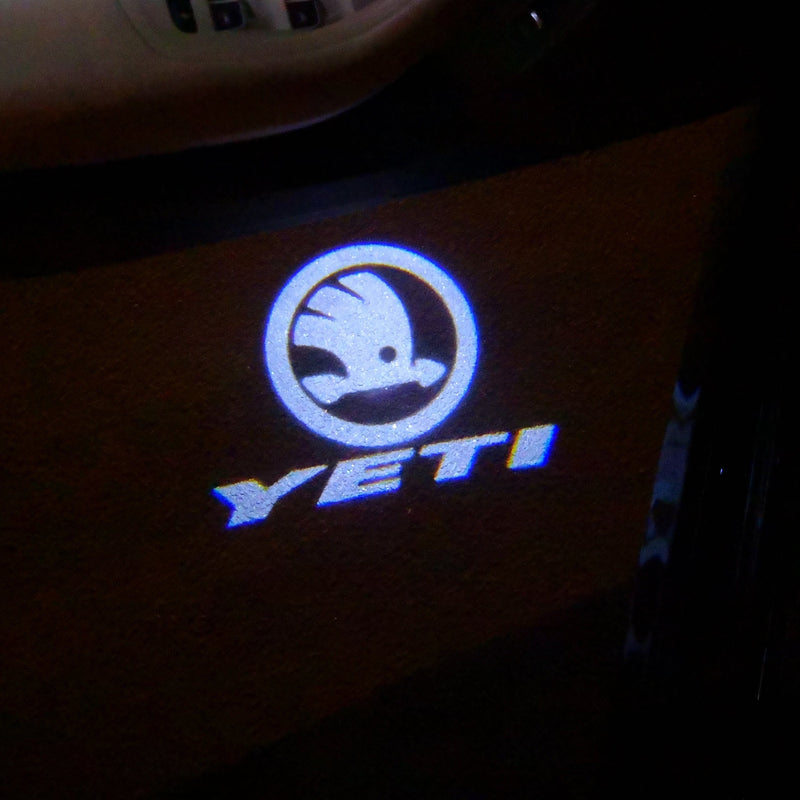 SKODA YETI LOGO LIGHTS Nr.53 (Menge 1 = 2 Logofolie / 2 Türleuchten)