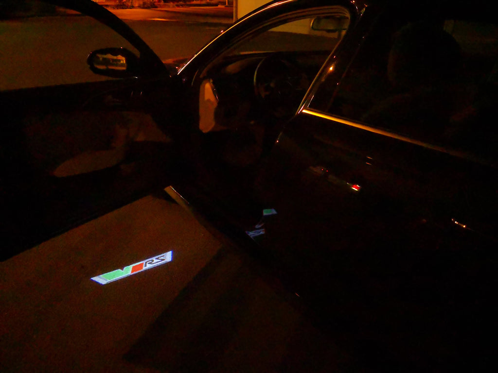 SKODA VRS  LOGO LIGHTS Nr.19 (quantity  1 =  2 Logo Film /  2 door lights)
