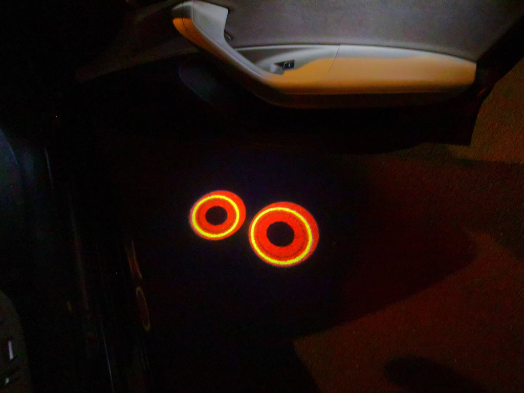 NISSAN GTR R35  LOGO PROJECTOT LIGHTS Nr.09  (quantity 1 = 2 Logo Films /2 door lights）