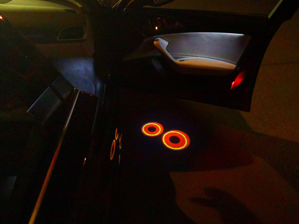 NISSAN GTR R35  LOGO PROJECTOT LIGHTS Nr.09  (quantity 1 = 2 Logo Films /2 door lights）