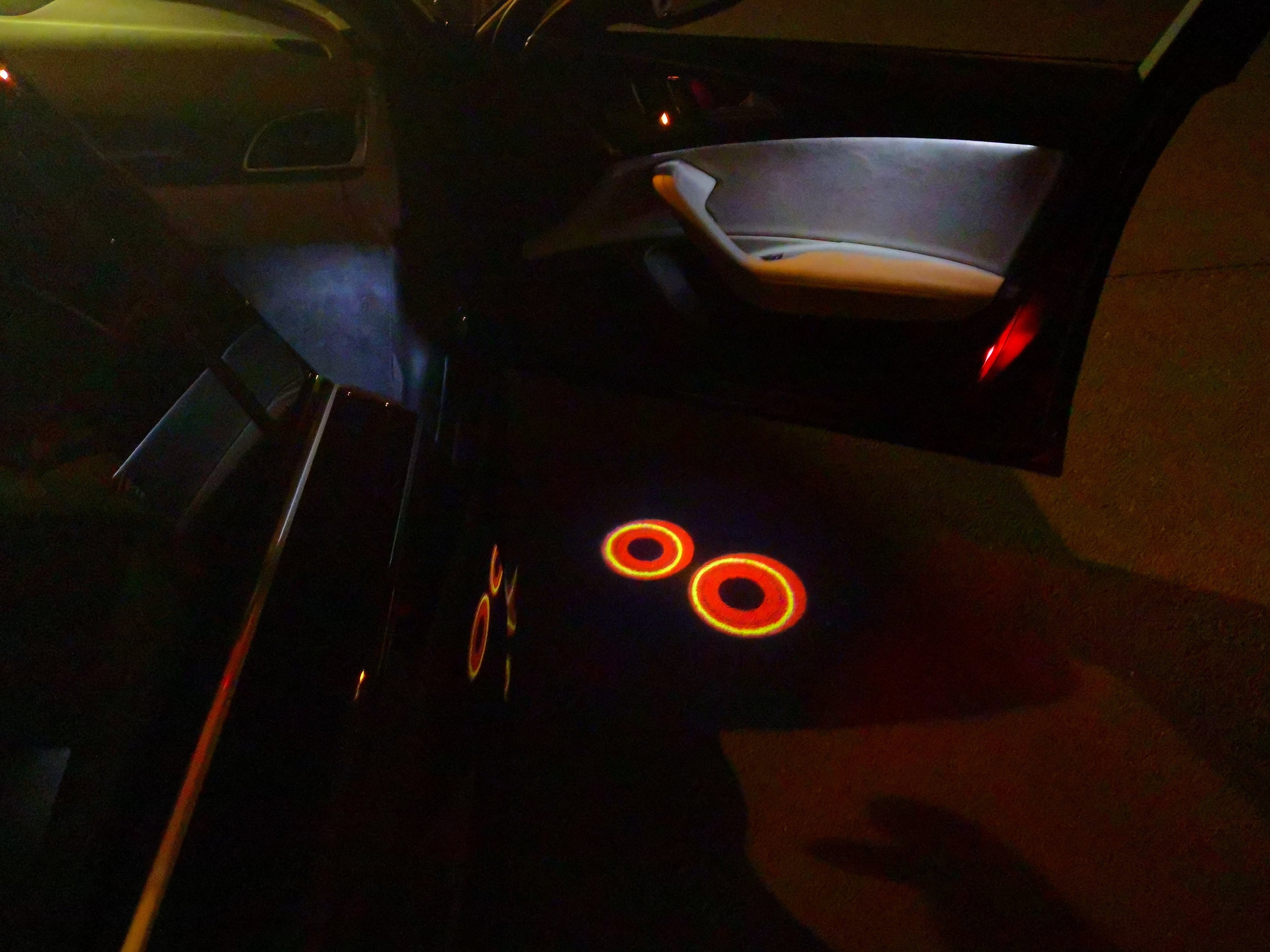 NISSAN GTR R35  LOGO PROJECTOT LIGHTS Nr.09  (quantity 1 = 2 Logo Films /2 door lights）