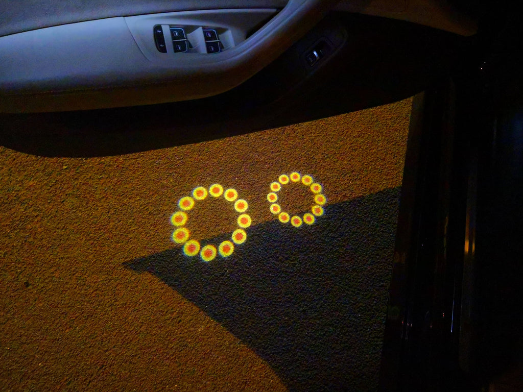 NISSAN GTR R35 LOGO PROJECTOT LIGHTS Nr.08  (quantity 1 = 2 Logo Films /2 door lights）