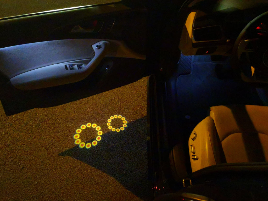 NISSAN GTR R35 LOGO PROJECTOT LIGHTS Nr.08  (quantity 1 = 2 Logo Films /2 door lights）