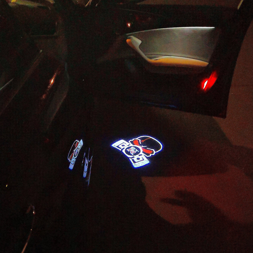 NISSAN GTR R35  MASK LOGO PROJECTOT LIGHTS Nr.02 (quantity 1 = 2 Logo Films /2 door lights）