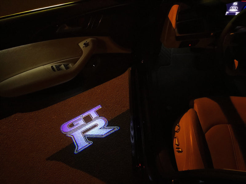 GTR-R35   LOGO PROJECTOT LIGHTS Nr.05  (quantity 1 = 2 Logo Films /2 door lights）