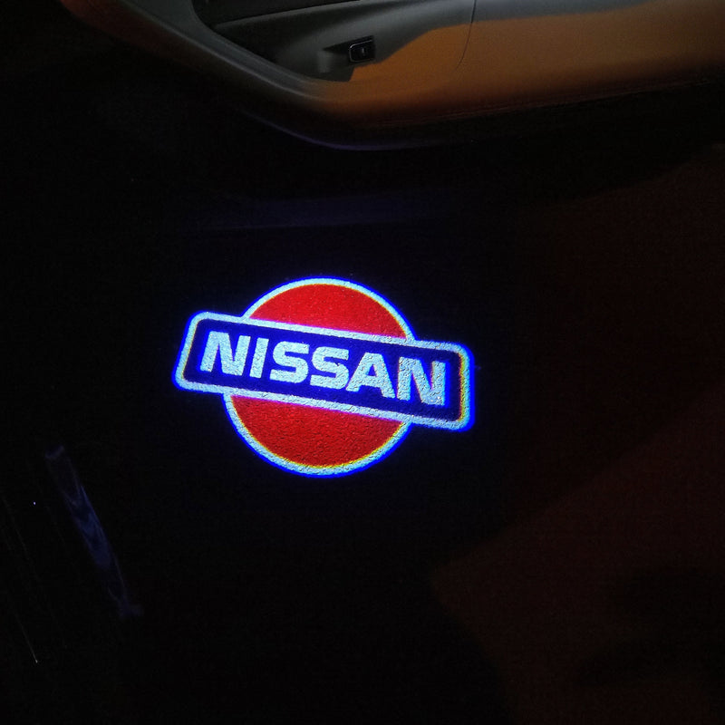 NISSAN Original LOGO PROJECTOT LIGHTS Nr.14(quantity 1 = 2 Logo Films /2 door lights）