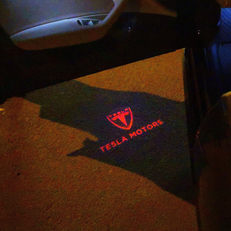 TESLA LOGO PROJECROTR LIGHTS Nr.1514 (quantity  1 =  2 Logo Film /  2 door lights)