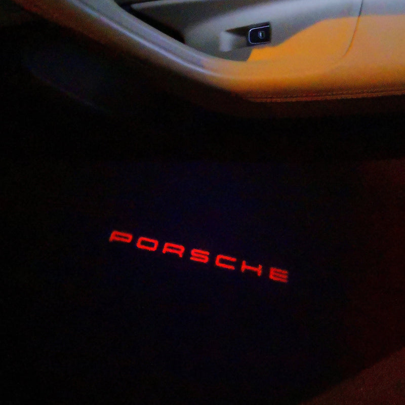 PORSCHE Original  LOGO PROJECTOT LIGHTS Nr.31 (quantity  1 =  2 Logo Film /  2 door lights)