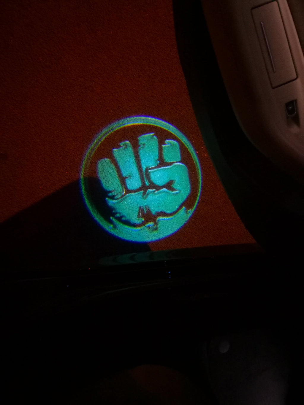 HULK Logo door lights Nr.212  (quantity 1 = 2 Logo Films /2 door lights）Marvel Heroes Logo