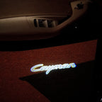PORSCHE Cayman  LOGO PROJECTOT LIGHTS Nr.10 (quantity  1 =  2 Logo Film /  2 door lights)