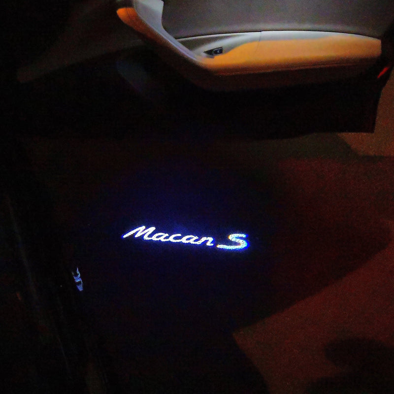 PORSCHE MACAN  LOGO PROJECTOT LIGHTS Nr.21 (quantity  1 =  2 Logo Film /  2 door lights)