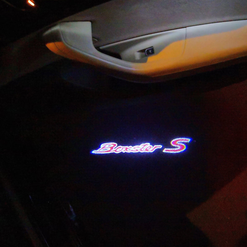 PORSCHE BOXSTER S LOGO PROJECTOT LIGHTS Nr.17 (quantity  1 =  2 Logo Film /  2 door lights)