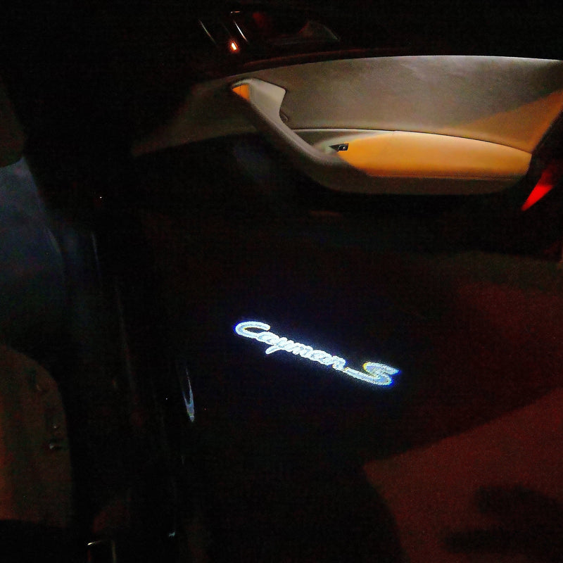 PORSCHE Cayenne S  LOGO PROJECTOT LIGHTS Nr.18 (quantity  1 =  2 Logo Film /  2 door lights)