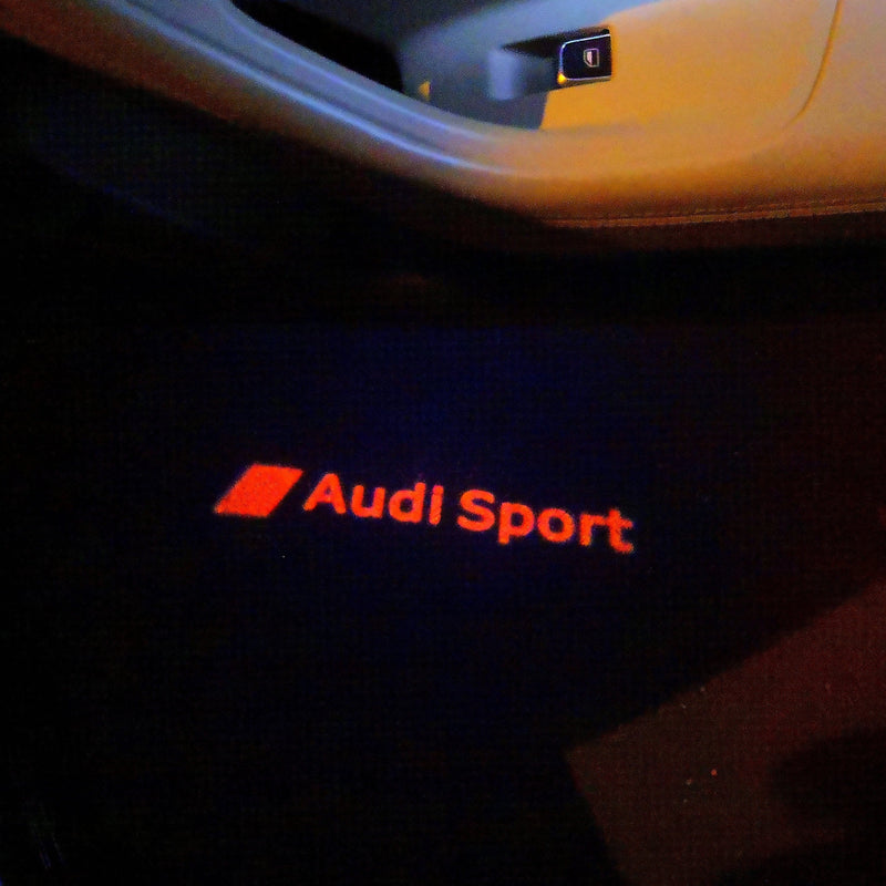 AUDI SPORT LOGO PROJECTOT LIGHTS Nr.111 (Menge 1 = 2 Logofolien /2 Türleuchten） 