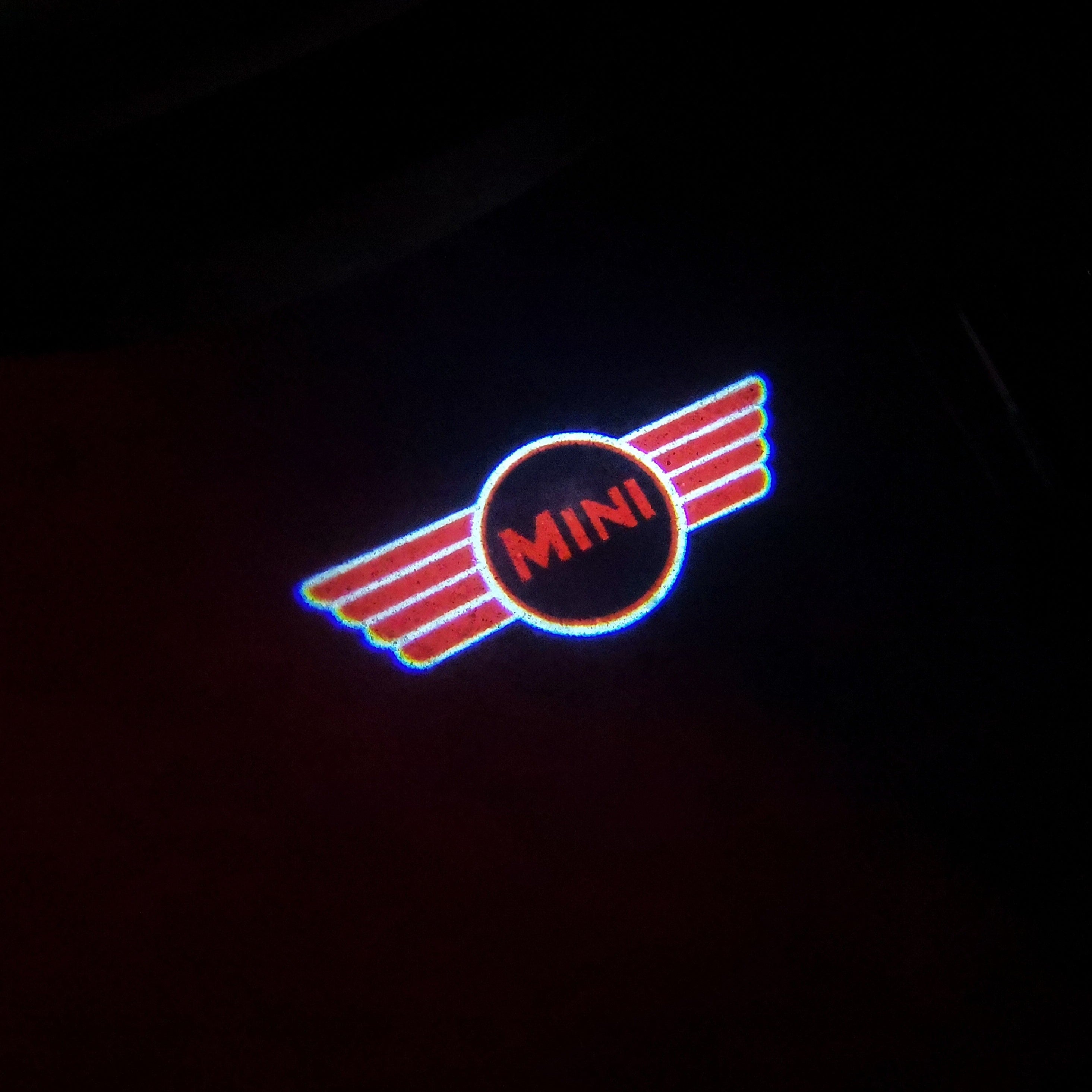 MINI ORIGINAL LOGO PROJECROTR LIGHTS Nr.26 (quantity  1 =  2 Logo Film /  2 door lights)