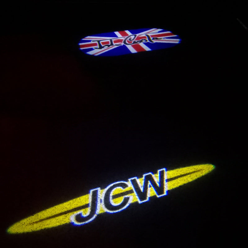 MINI JCW LOGO PROJECROTR LIGHTS Nr.117 (quantity  1 =  2 Logo Film /  2 door lights)