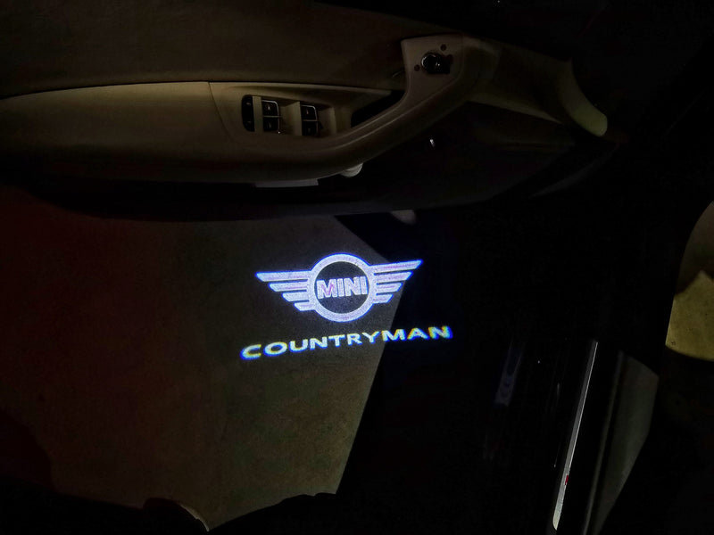 MINI COUNTRYMAN LOGO PROJECROTR LIGHTS Nr.141 (quantity  1 =  2 Logo Film /  2 door lights)