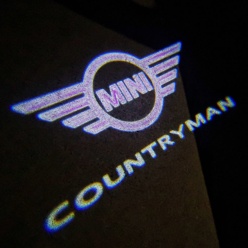 MINI COUNTRYMAN LOGO PROJECROTR LIGHTS Nr.141 (quantity  1 =  2 Logo Film /  2 door lights)