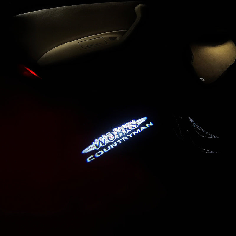 MINI COUNTRYMAN LOGO PROJECROTR LIGHTS Nr.79 (Menge 1 = 2 Logofolie / 2 Türleuchten) 