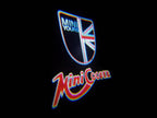 MINI  BRITISH NATIONAL FLAG WITH MINI  LOGO PROJECROTR LIGHTS Nr.40 (quantity  1 =  2 Logo Film /  2 door lights)