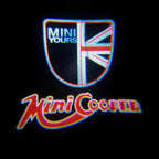 MINI  BRITISH NATIONAL FLAG WITH MINI  LOGO PROJECROTR LIGHTS Nr.40 (quantity  1 =  2 Logo Film /  2 door lights)