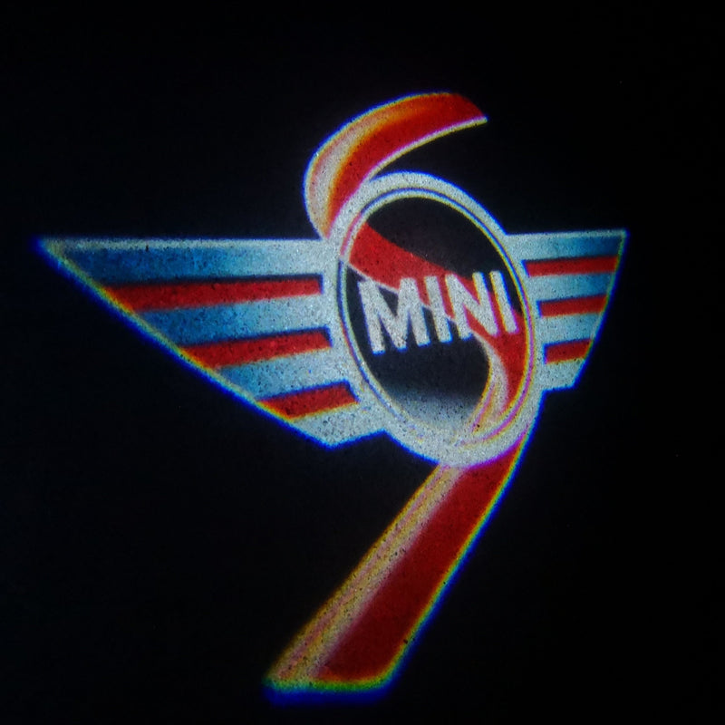 MINI S LOGO PROJECROTR LIGHTS Nr.53 (Menge 1 = 2 Logofolie / 2 Türleuchten) 