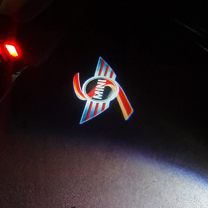 MINI S LOGO PROJECROTR LIGHTS Nr.53 (Menge 1 = 2 Logofolie / 2 Türleuchten) 