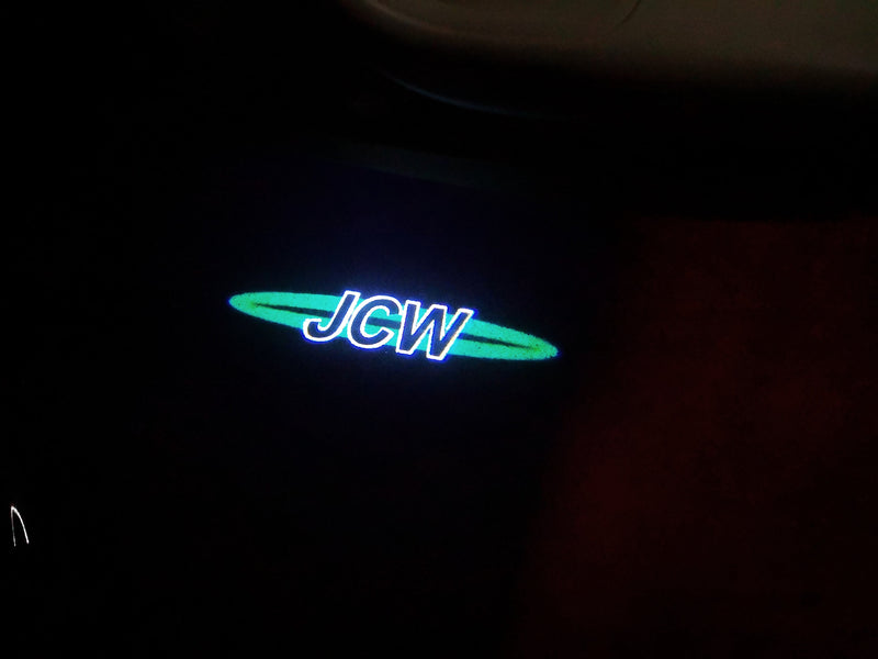 MINI JCW LOGO PROJECROTR LIGHTS Nr.115 (quantity  1 =  2 Logo Film /  2 door lights)