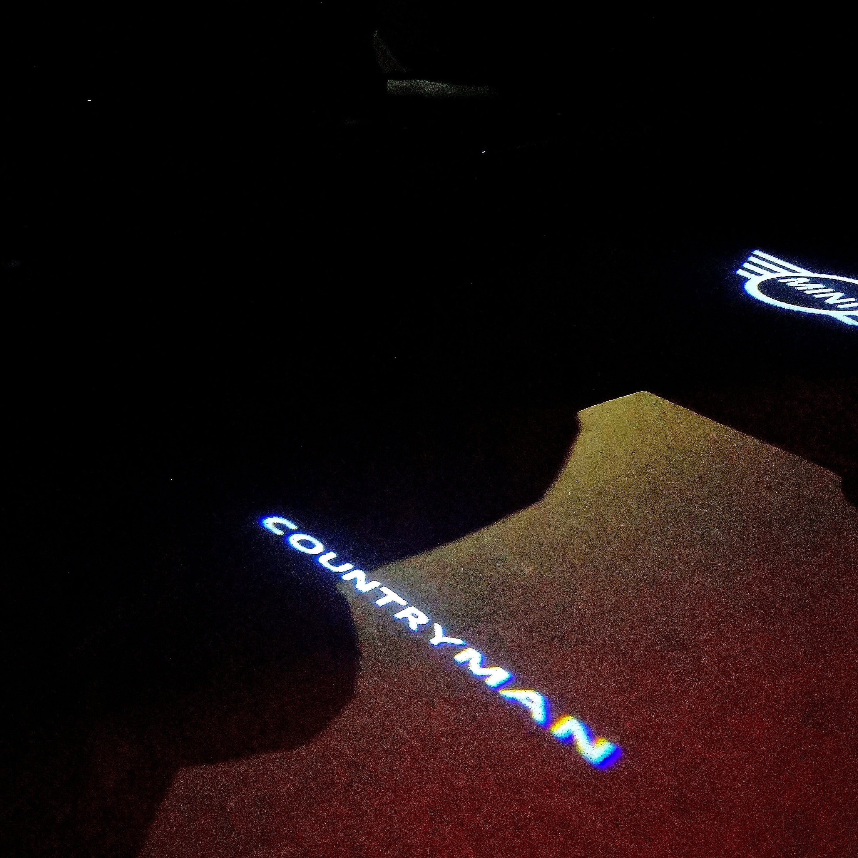 MINI COUNTRYMAN LOGO PROJECROTR LIGHTS Nr.70 (quantity  1 =  2 Logo Film /  2 door lights)