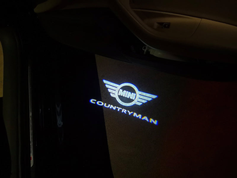 MINI COUNTRYMAN  LOGO PROJECROTR LIGHTS Nr.131 (quantity  1 =  2 Logo Film /  2 door lights)