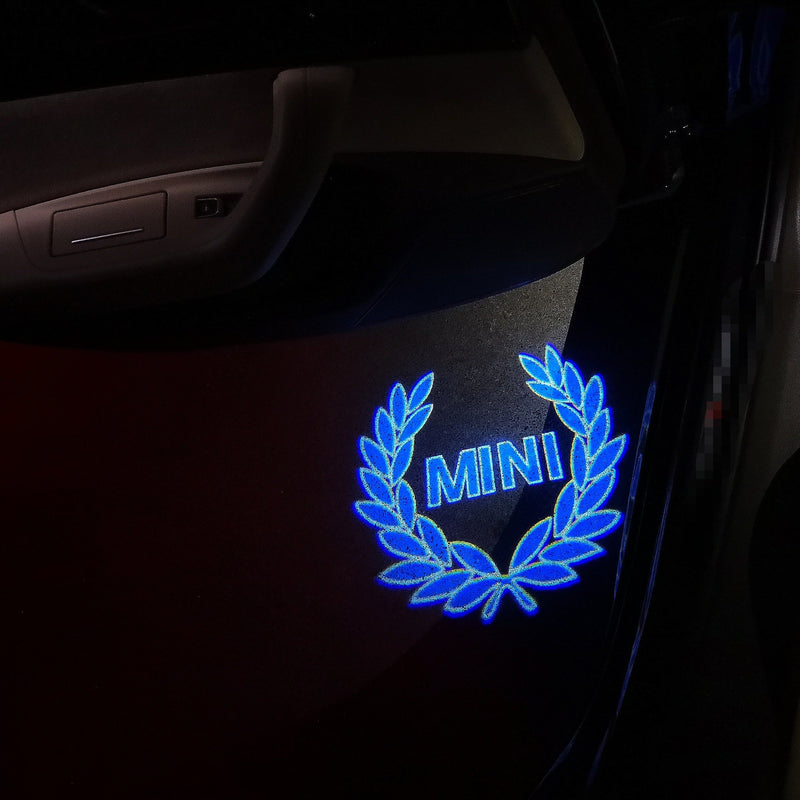 MINI ORIGINAL LOGO PROJECROTR LIGHTS Nr.91 (quantity  1 =  2 Logo Film /  2 door lights)