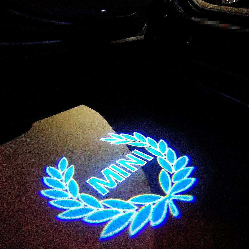 MINI ORIGINAL LOGO PROJECROTR LIGHTS Nr.91 (quantity  1 =  2 Logo Film /  2 door lights)