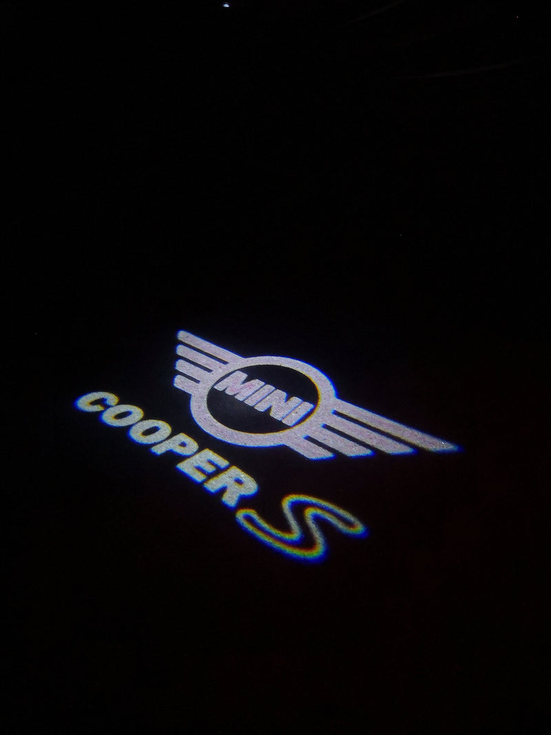 MINI COOPER S LOGO PROJECROTR LIGHTS Nr.144 (quantity  1 =  2 Logo Film /  2 door lights)