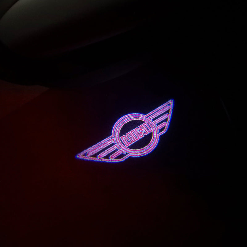 MINI ORIGINAL LOGO PROJECROTR LIGHTS Nr.19 (Menge 1 = 2 Logofolie / 2 Türleuchten) 