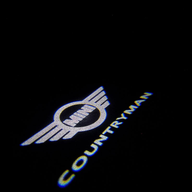 MINI COUNTRYMAN LOGO PROJECROTR LIGHTS Nr.128 (quantity  1 =  2 Logo Film /  2 door lights)