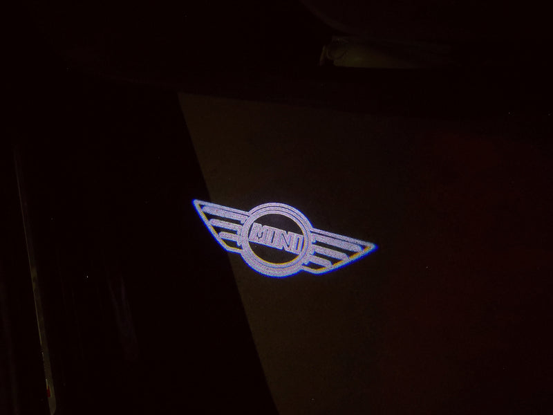 MINI ORIGINAL LOGO PROJECROTR LIGHTS Nr.19 (quantity  1 =  2 Logo Film /  2 door lights)