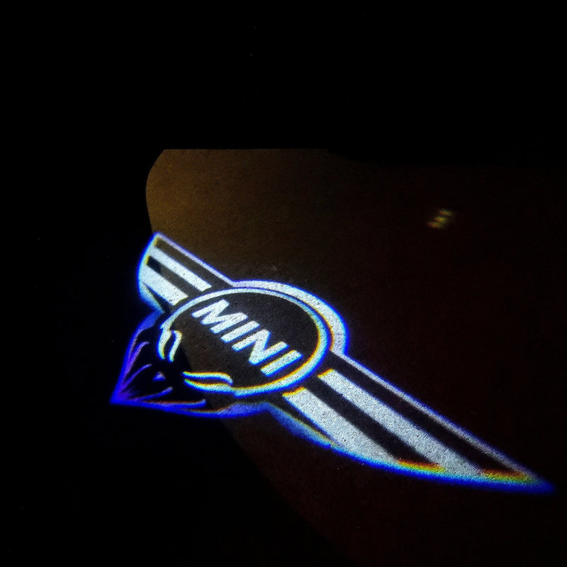 MINI ORIGINAL LOGO PROJECROTR LIGHTS Nr.15 (Menge 1 = 2 Logofolie / 2 Türleuchten) 