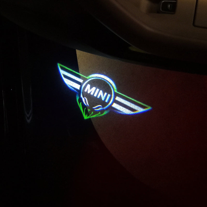 MINI ORIGINAL LOGO PROJECROTR LIGHTS Nr.16 (quantity  1 =  2 Logo Film /  2 door lights)