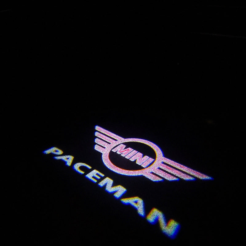 MINI PACEMAN LOGO PROJECROTR LIGHTS Nr.127 (Menge 1 = 2 Logofolie / 2 Türleuchten) 