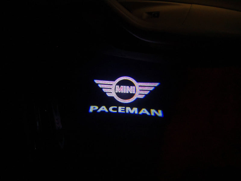 MINI PACEMAN LOGO PROJECROTR LIGHTS Nr.127 (Menge 1 = 2 Logofolie / 2 Türleuchten) 