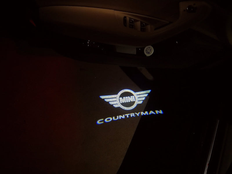 MINI COUNTRYMAN LOGO PROJECROTR LIGHTS Nr.136 (quantity  1 =  2 Logo Film /  2 door lights)