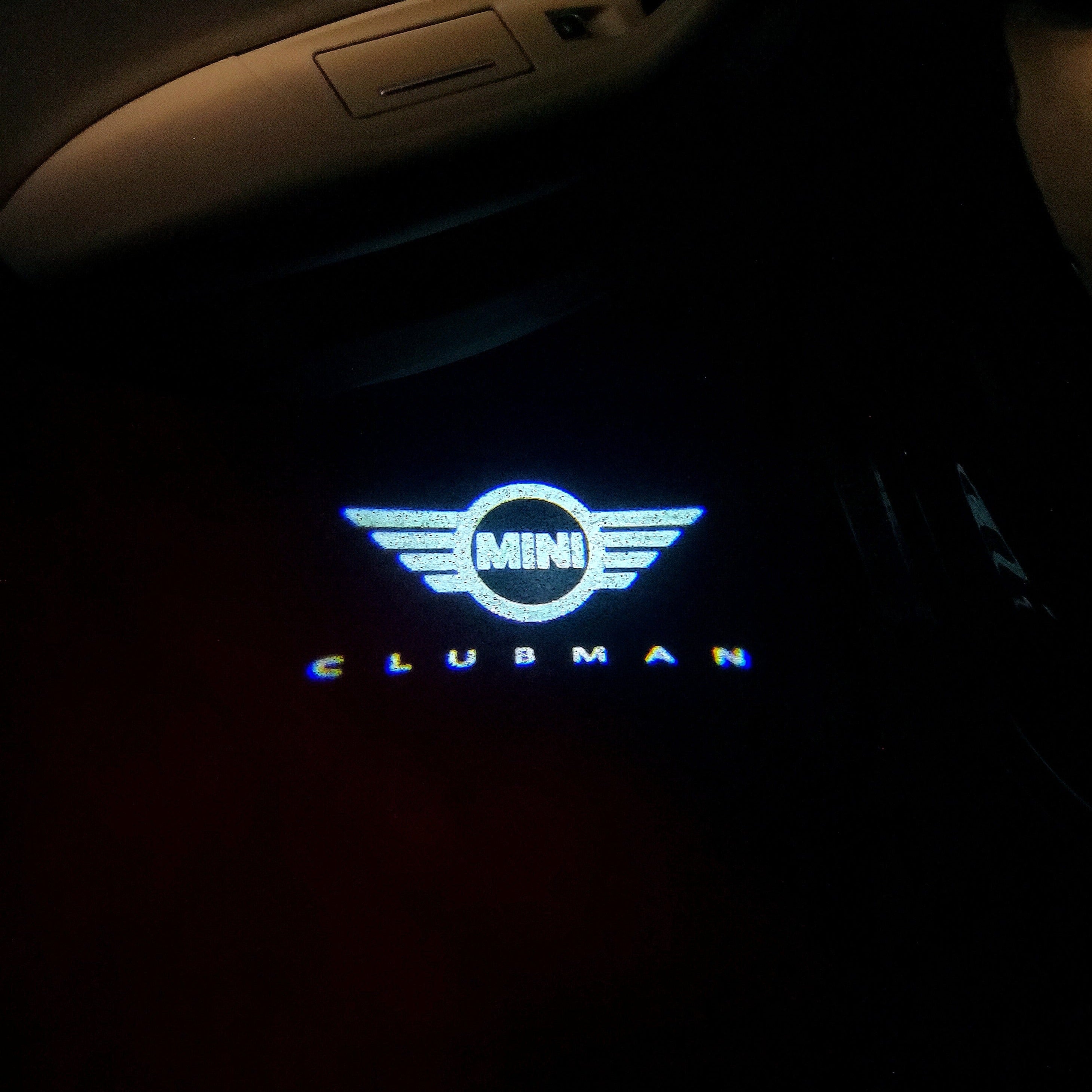 MINI CLUBMAN LOGO PROJECROTR LIGHTS Nr.133 (quantity  1 =  2 Logo Film /  2 door lights)