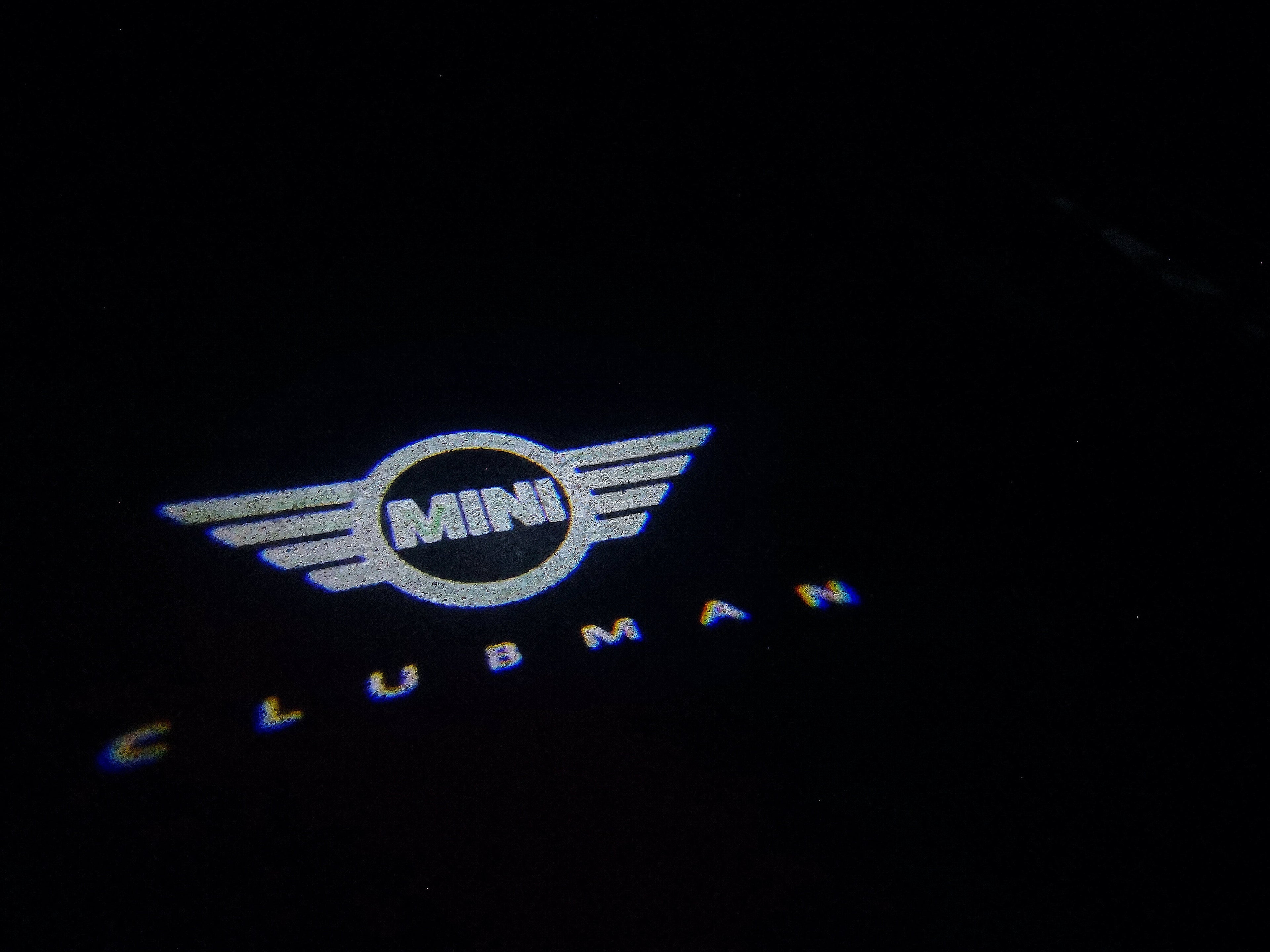 MINI CLUBMAN LOGO PROJECROTR LIGHTS Nr.133 (quantity  1 =  2 Logo Film /  2 door lights)